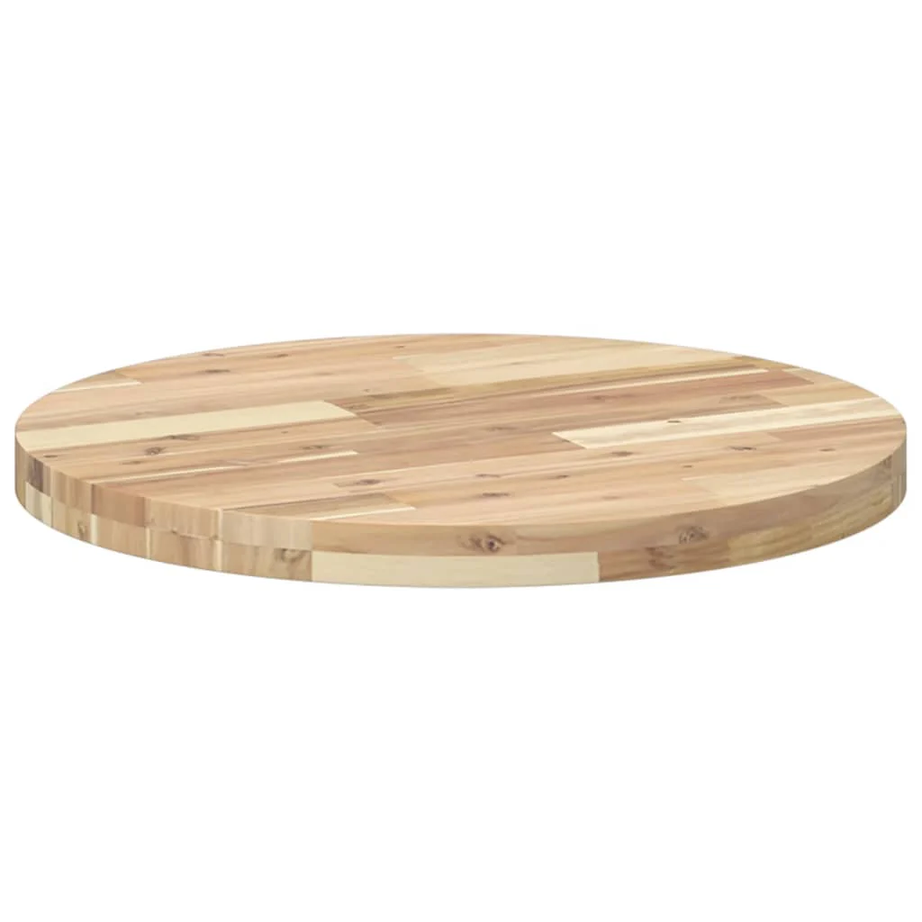 bordplade Ø60x4 cm rund massivt akacietræ - Image 5