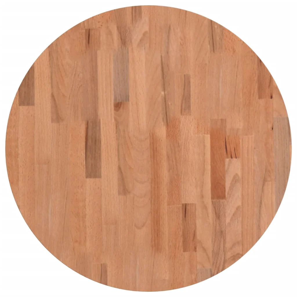 bordplade Ø60x4 cm rund massivt bøgetræ - Image 2