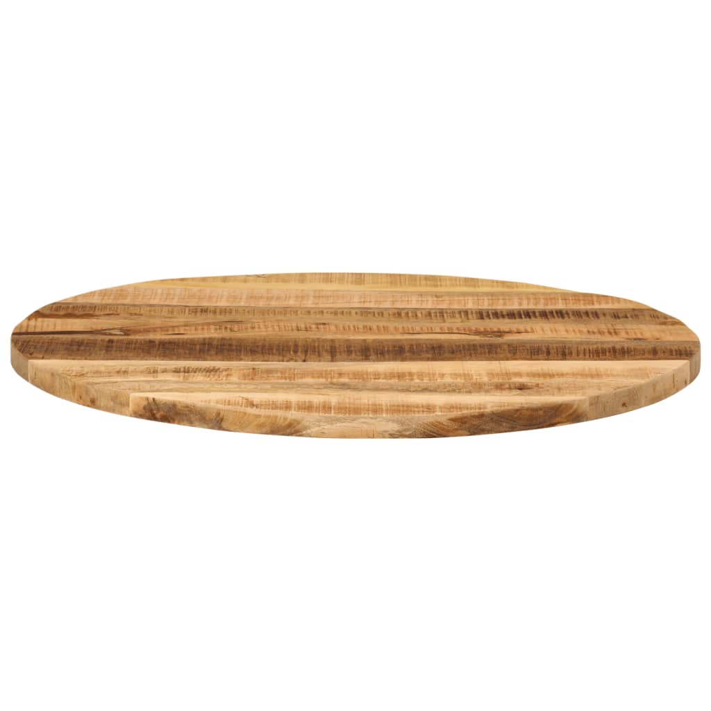 bordplade Ø70x1,5 cm rund massivt ru mangotræ - Image 3