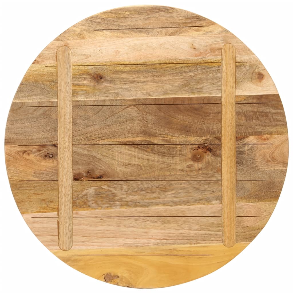 bordplade Ø70x1,5 cm rund massivt ru mangotræ - Image 5