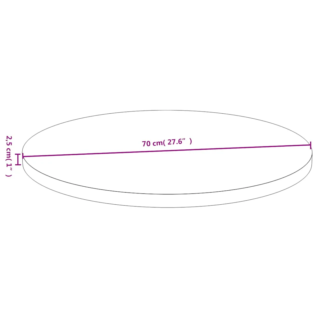 bordplade Ø70x2,5 cm bambus - Image 4