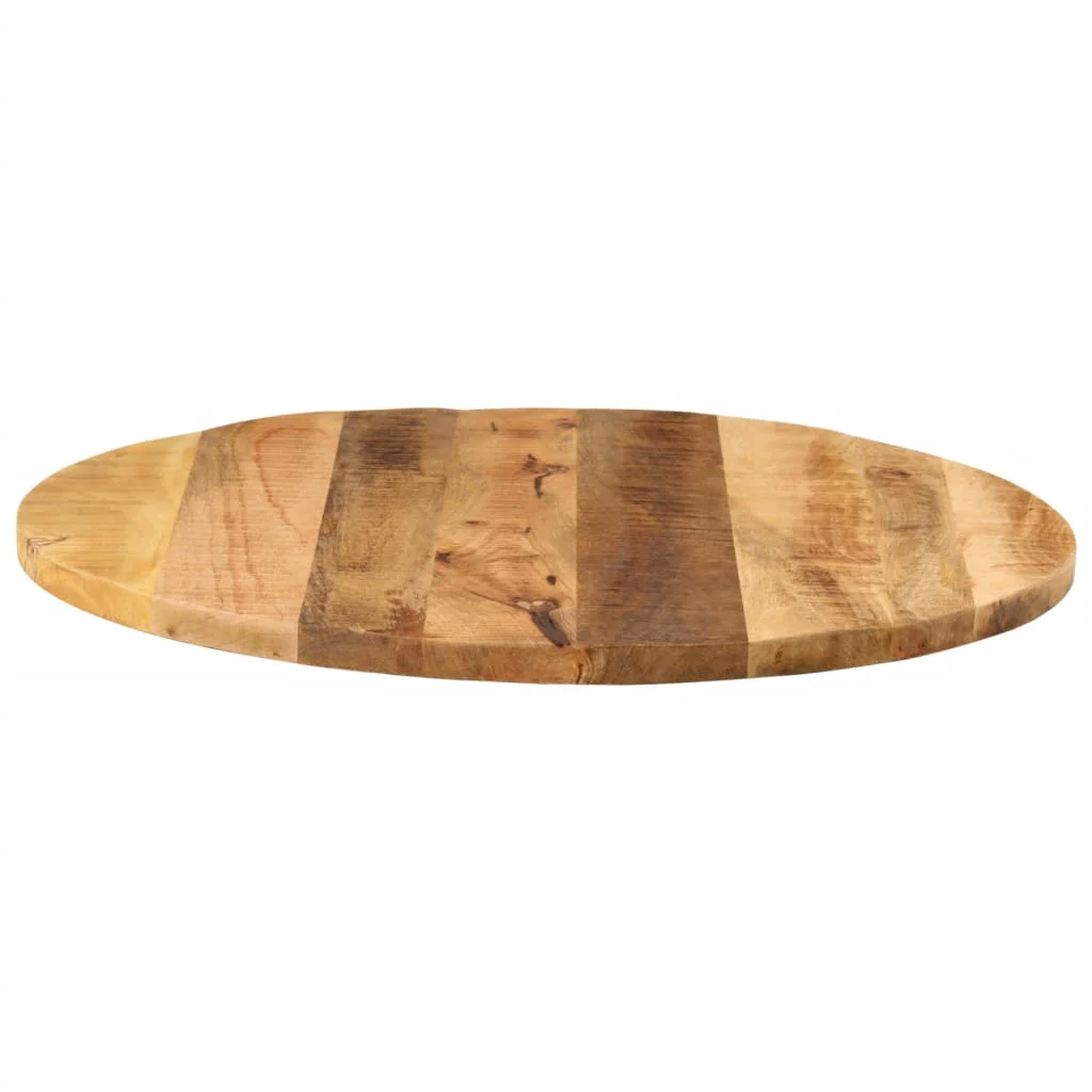 bordplade Ø70x2,5 cm rund massivt ru mangotræ - Image 4