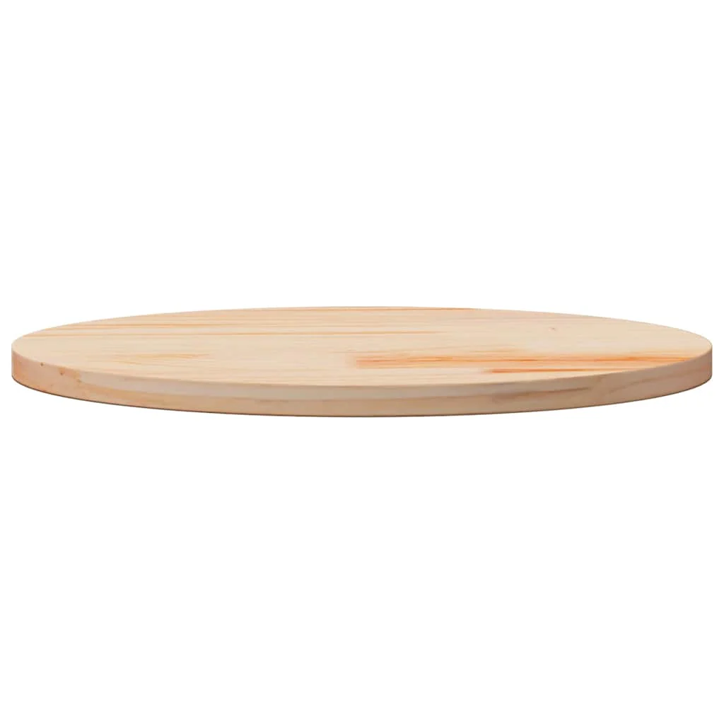 bordplade Ø70x3 cm rund massivt fyrretræ - Image 3