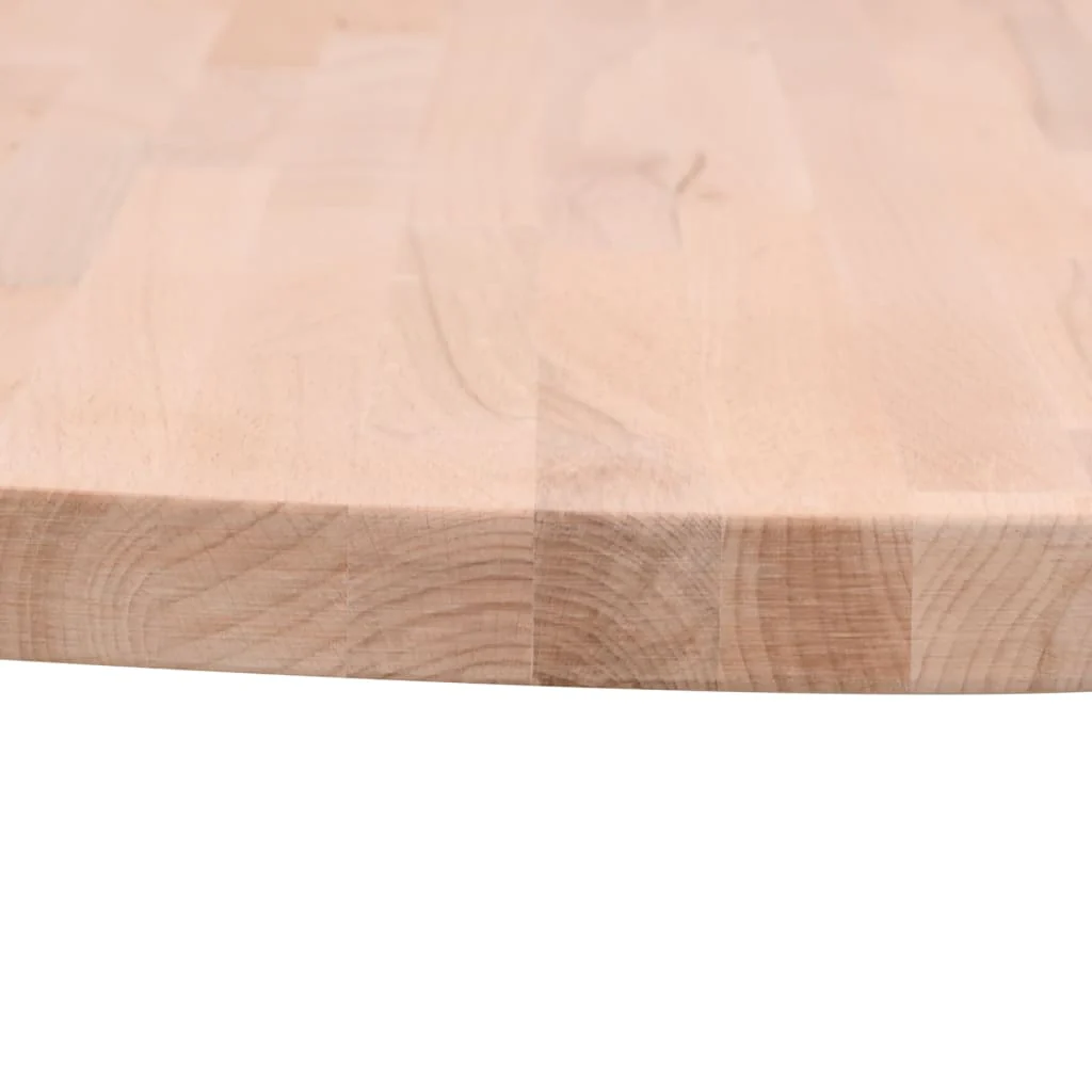bordplade Ø90x1,5 cm rund massivt bøgetræ - Image 3