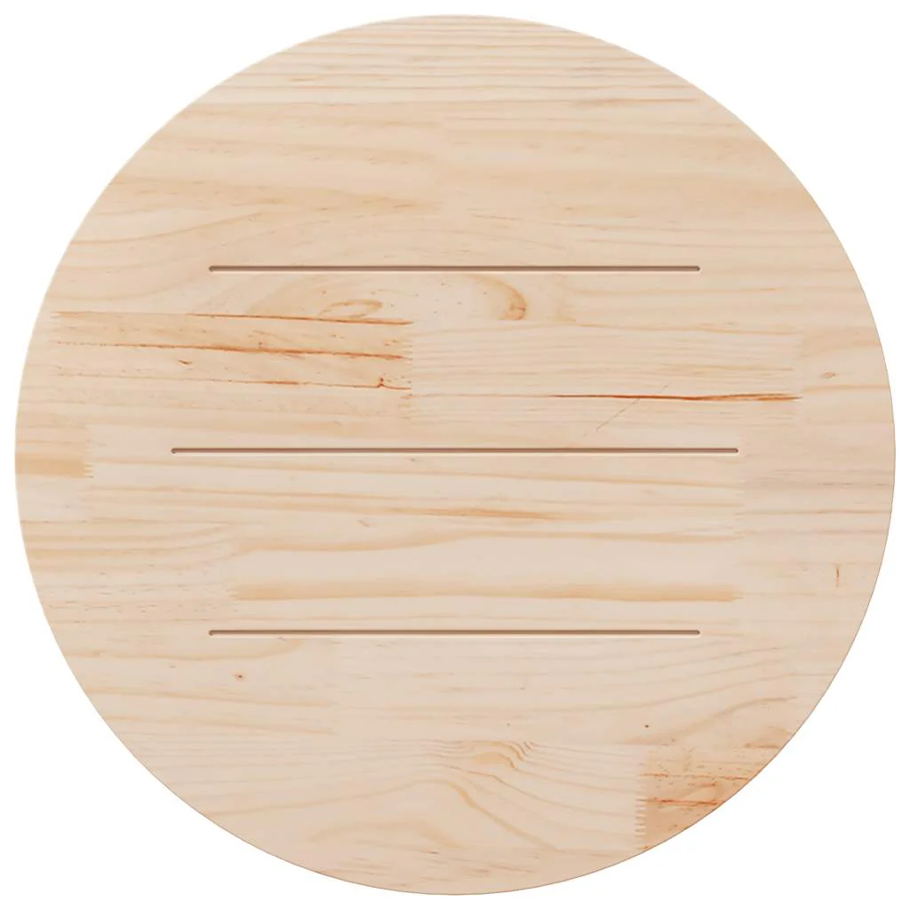 bordplade Ø90x2,5 cm massivt fyrretræ - Image 4