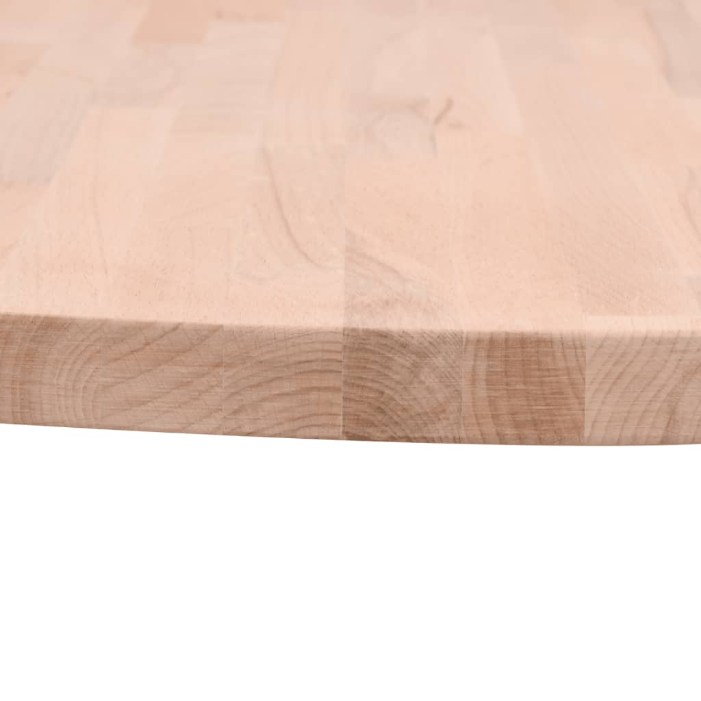 bordplade Ø90x2,5 cm rund massivt bøgetræ - Image 3