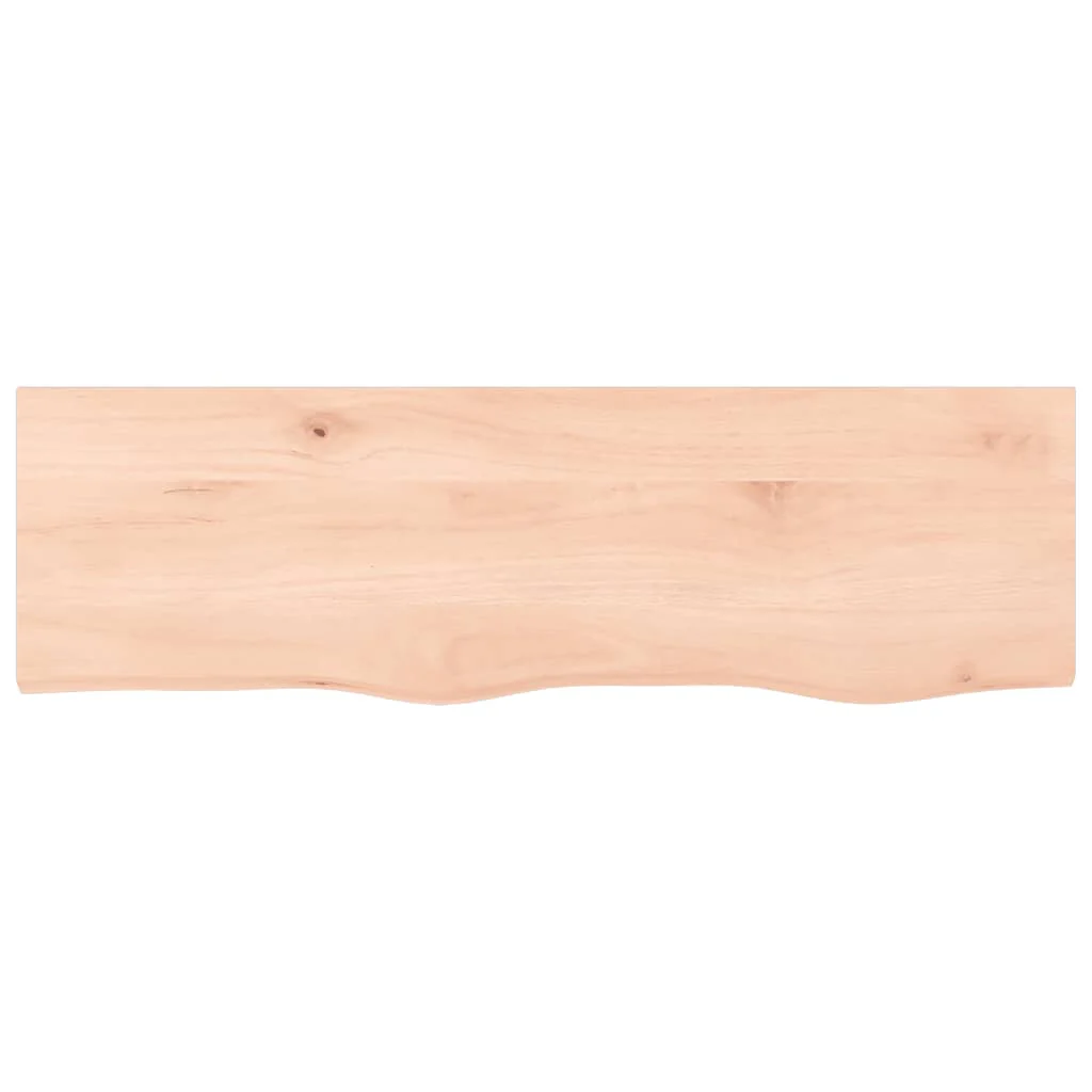 bordplade til badeværelse 100x30x(2-4)cm massivt træ ubehandlet - Image 3