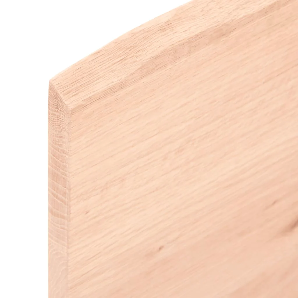 bordplade til badeværelse 100x30x2 cm massivt træ ubehandlet - Image 5