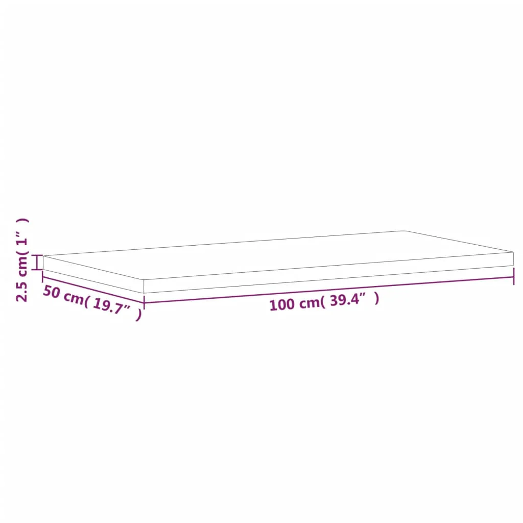 bordplade til badeværelse 100x50x2,5 cm massivt bøgetræ - Image 7