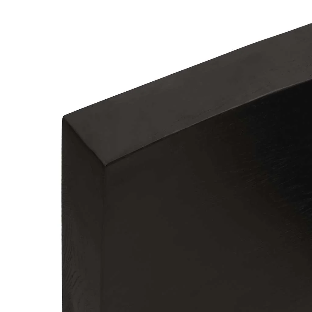 bordplade til badeværelse 120x40x(2-6) cm massivt træ mørkebrun - Image 8