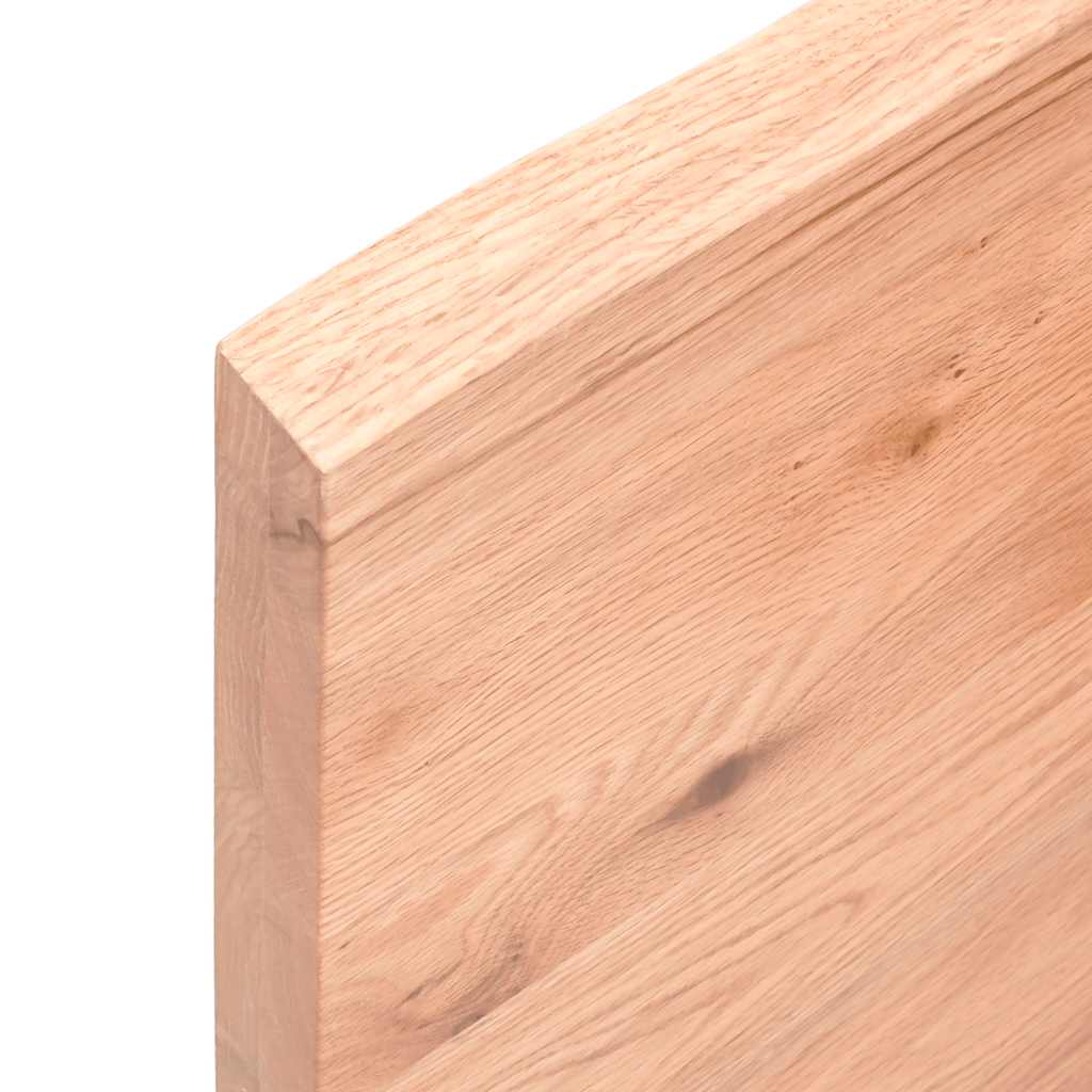 bordplade til badeværelse 180x50x(2-4) cm massivt træ lysebrun - Image 8