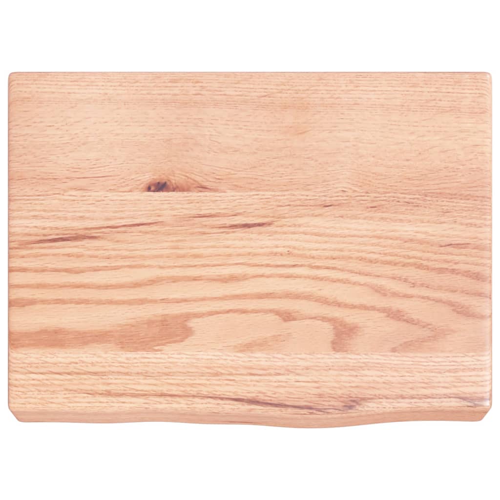 bordplade til badeværelse 40x30x(2-6) cm massivt træ lysebrun - Image 3