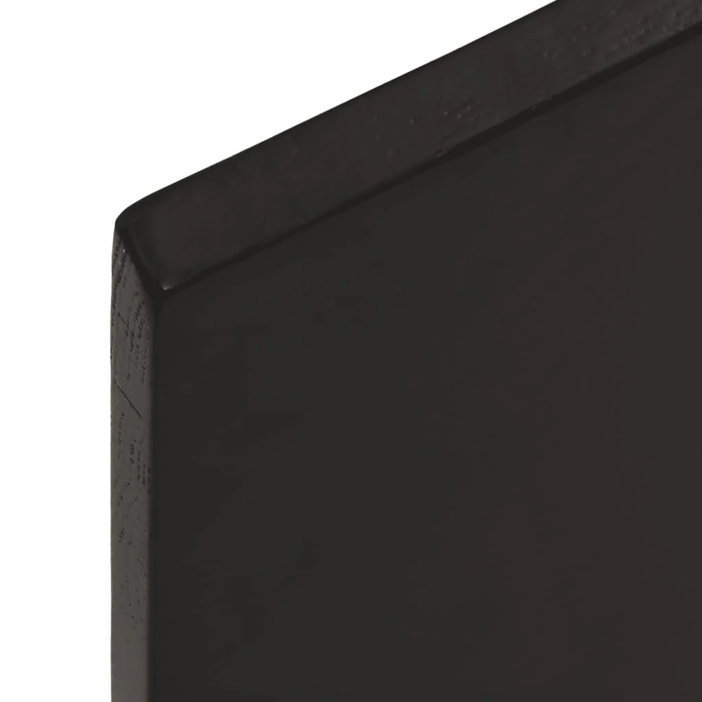 bordplade til badeværelse 40x40x(2-4) cm massivt træ mørkebrun - Image 7