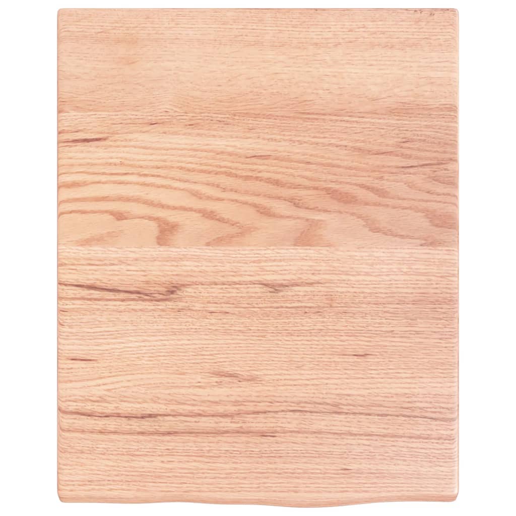 bordplade til badeværelse 40x50x2 cm massivt træ lysebrun - Image 3