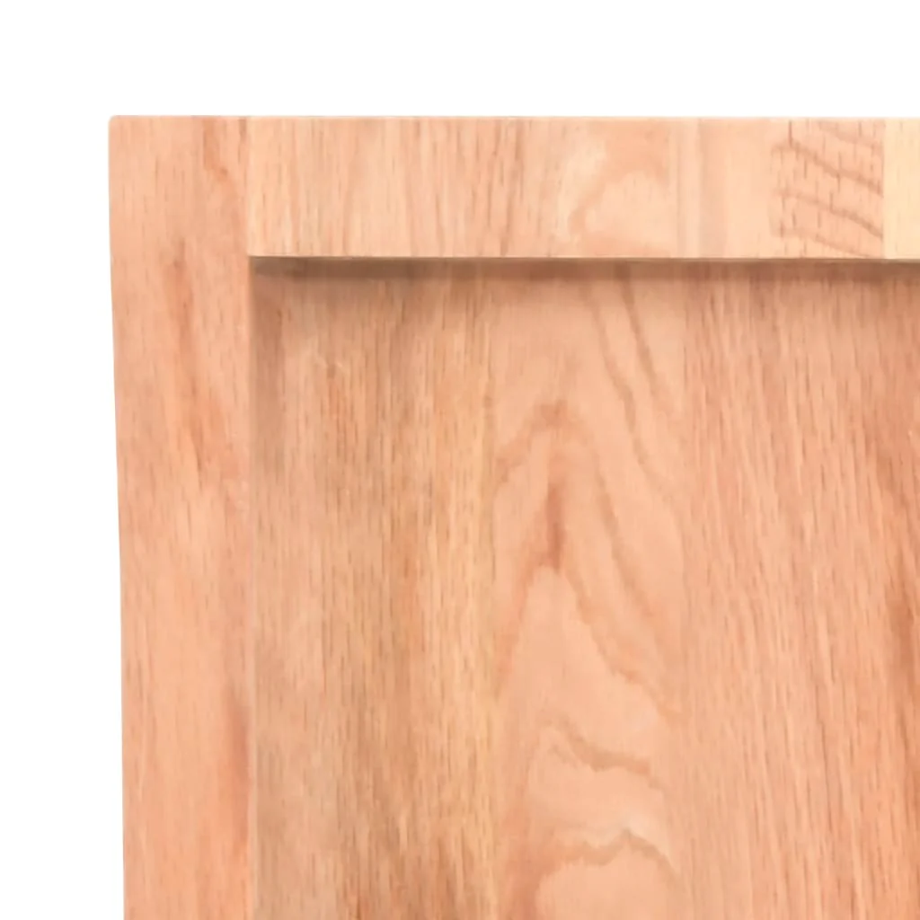 bordplade til badeværelse 40x60x(2-4) cm massivt træ lysebrun - Image 6
