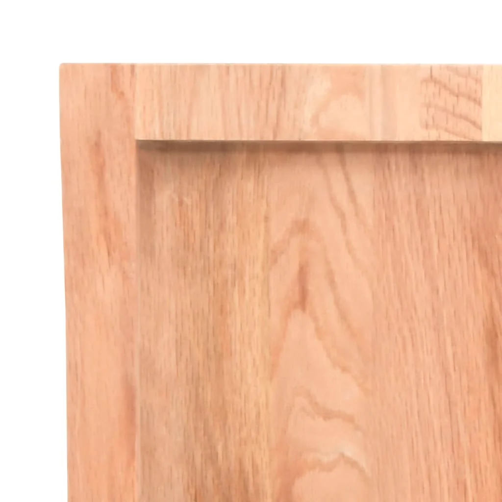 bordplade til badeværelse 60x30x(2-4) cm massivt træ lysebrun - Image 6