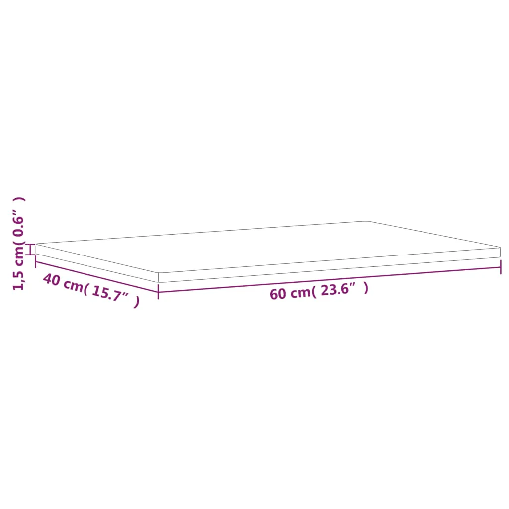 bordplade til badeværelse 60x40x1,5 cm massivt bøgetræ - Image 7