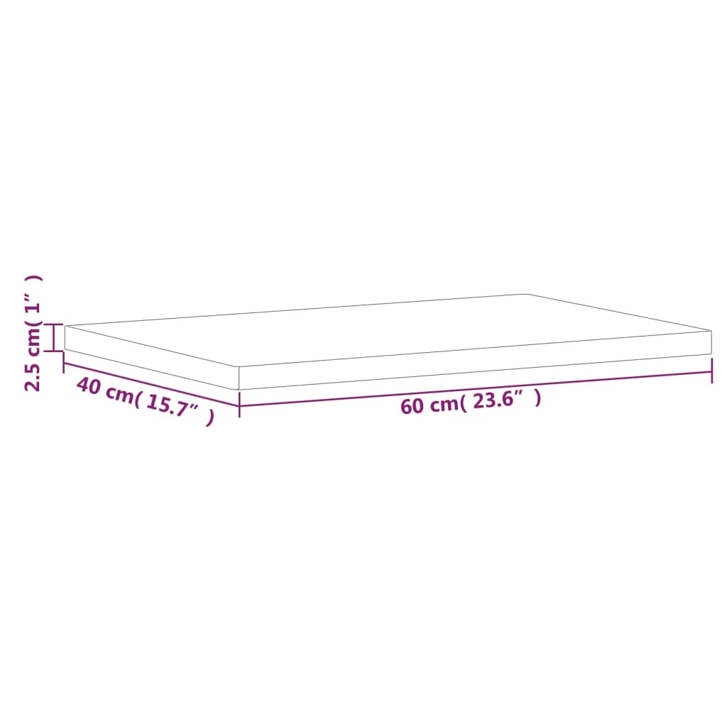 bordplade til badeværelse 60x40x2,5 cm massivt bøgetræ - Image 7