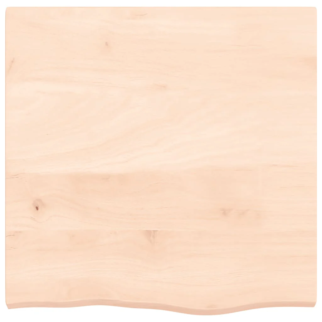 bordplade til badeværelse 60x60x(2-4) cm massivt træ ubehandlet - Image 3