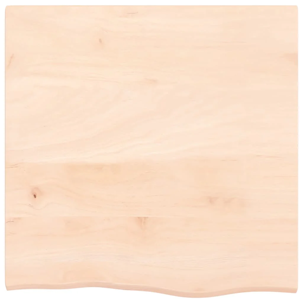 bordplade til badeværelse 60x60x2 cm massivt træ ubehandlet - Image 3