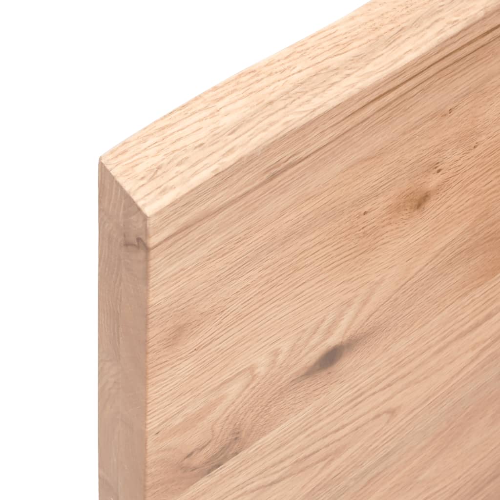bordplade til badeværelse 80x30x(2-4) cm massivt træ lysebrun - Image 7