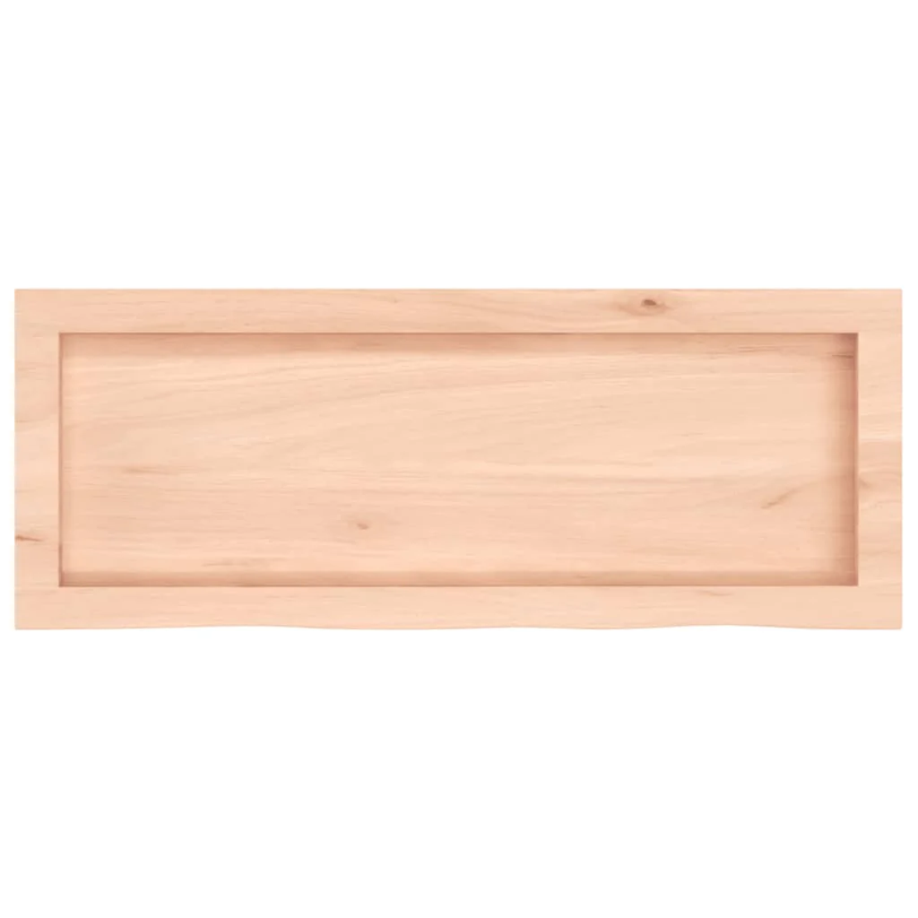 bordplade til badeværelse 80x30x(2-4) cm massivt træ ubehandlet - Image 4
