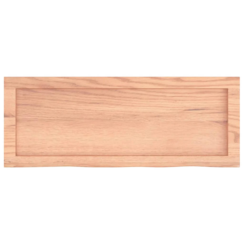 bordplade til badeværelse 80x30x(2-6) cm massivt træ lysebrun - Image 4