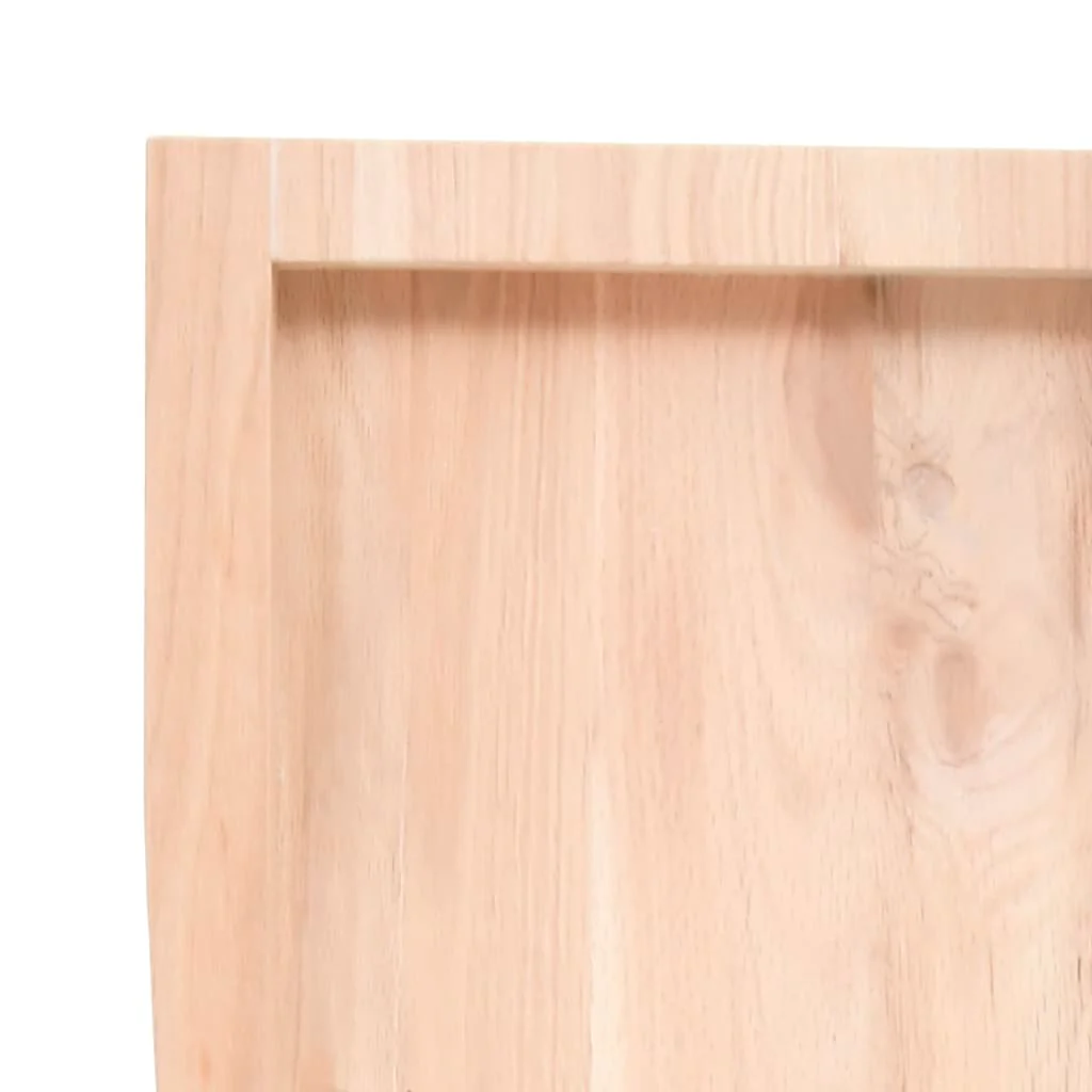 bordplade til badeværelse 80x40x(2-4) cm massivt træ ubehandlet - Image 6