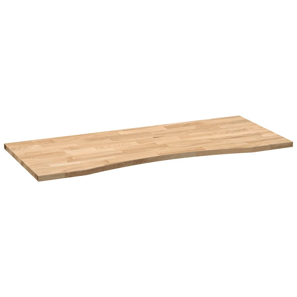 bordplade ubehandlet 120x50x2,5 cm massivt egetræ rektangulær - Image 4