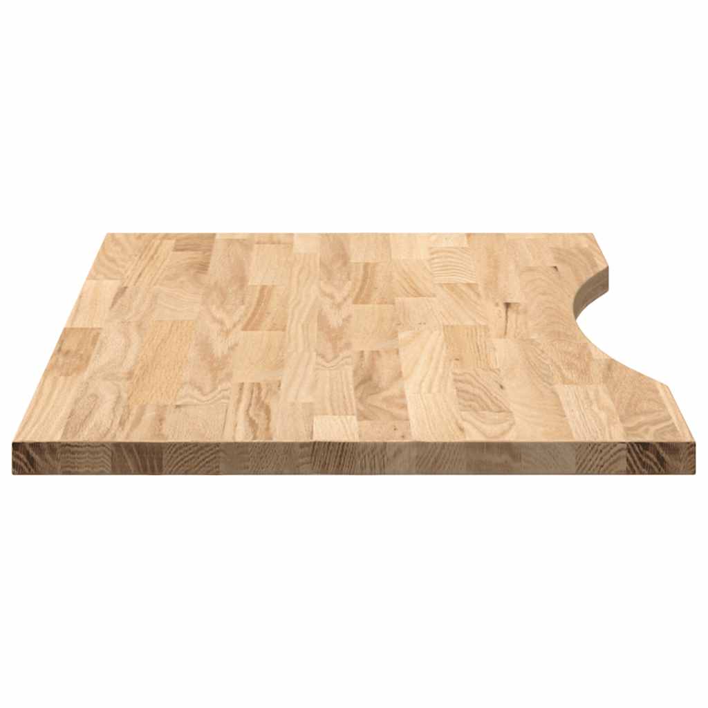 bordplade ubehandlet 80x50x2,5 cm massivt egetræ rektangulær - Image 6
