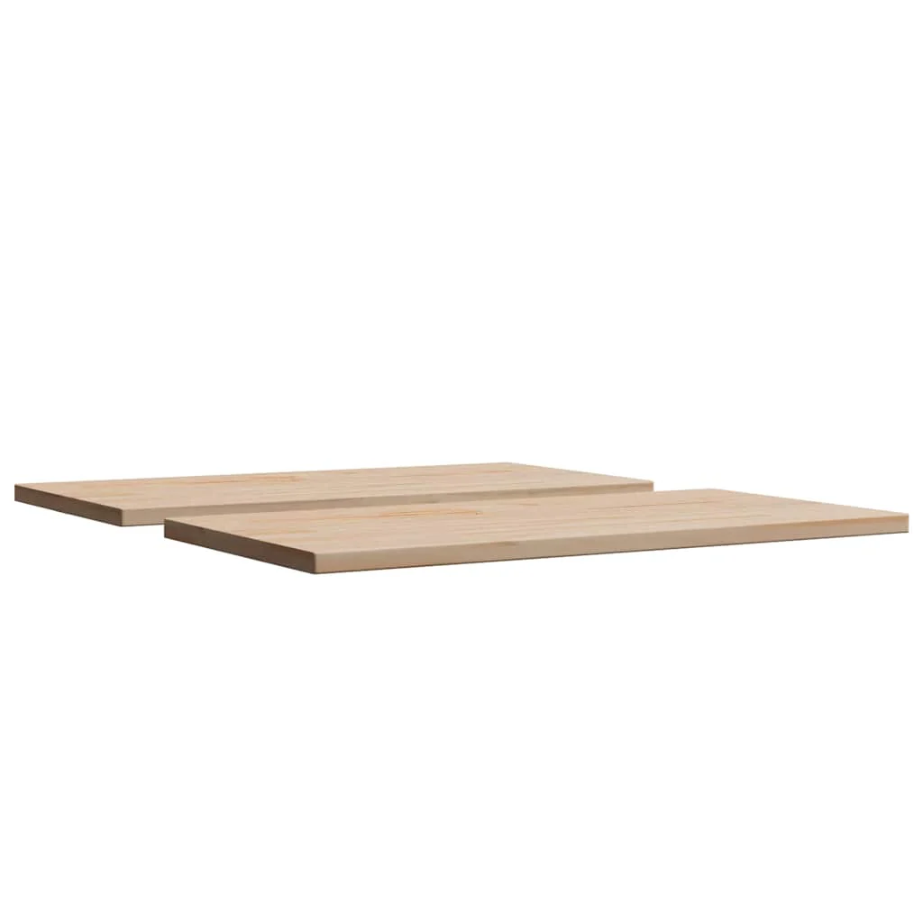 bordplader 2 stk. 90x45x1,7 cm rektangulær massivt fyrretræ - Image 5