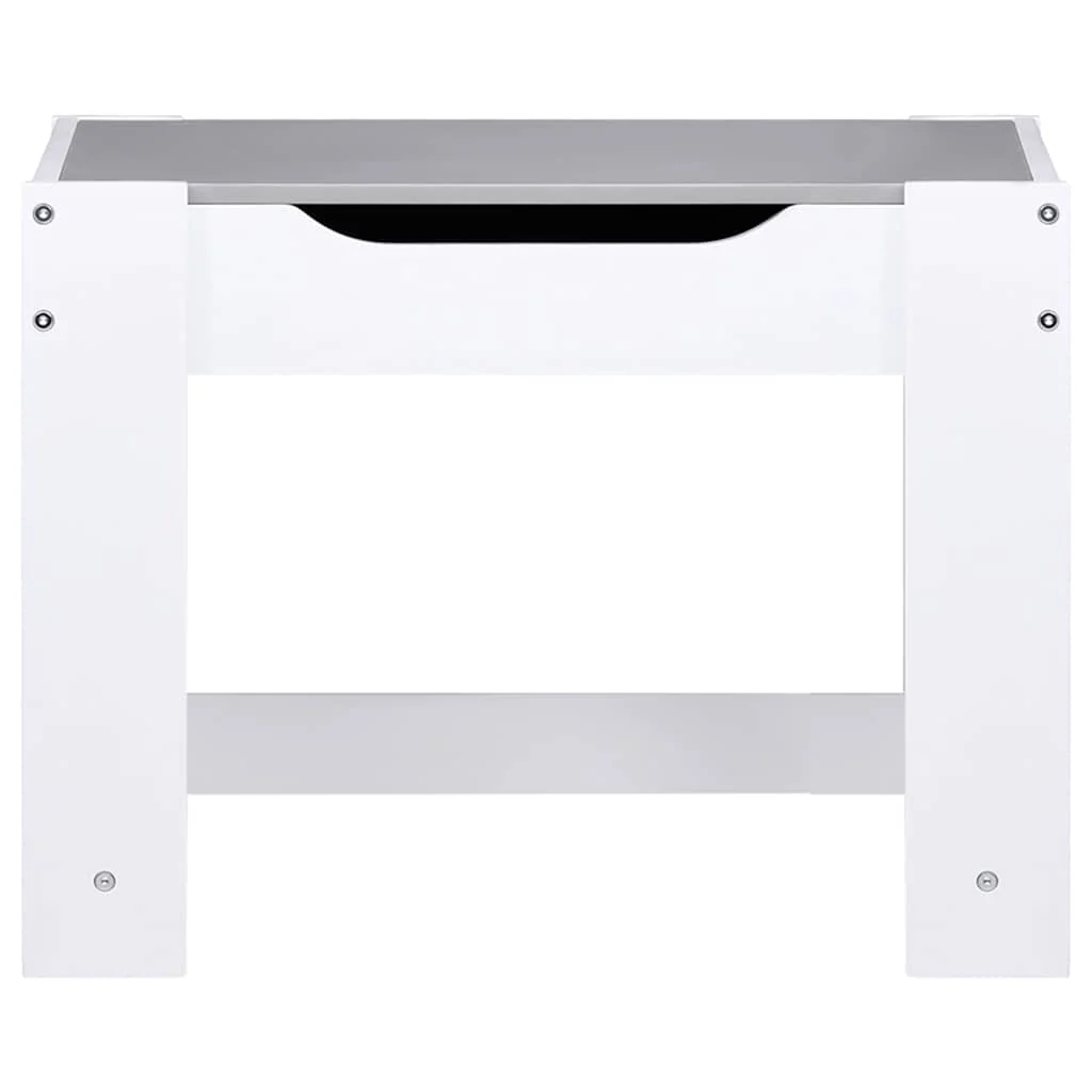 børnebord med 2 stole MDF hvid - Image 6