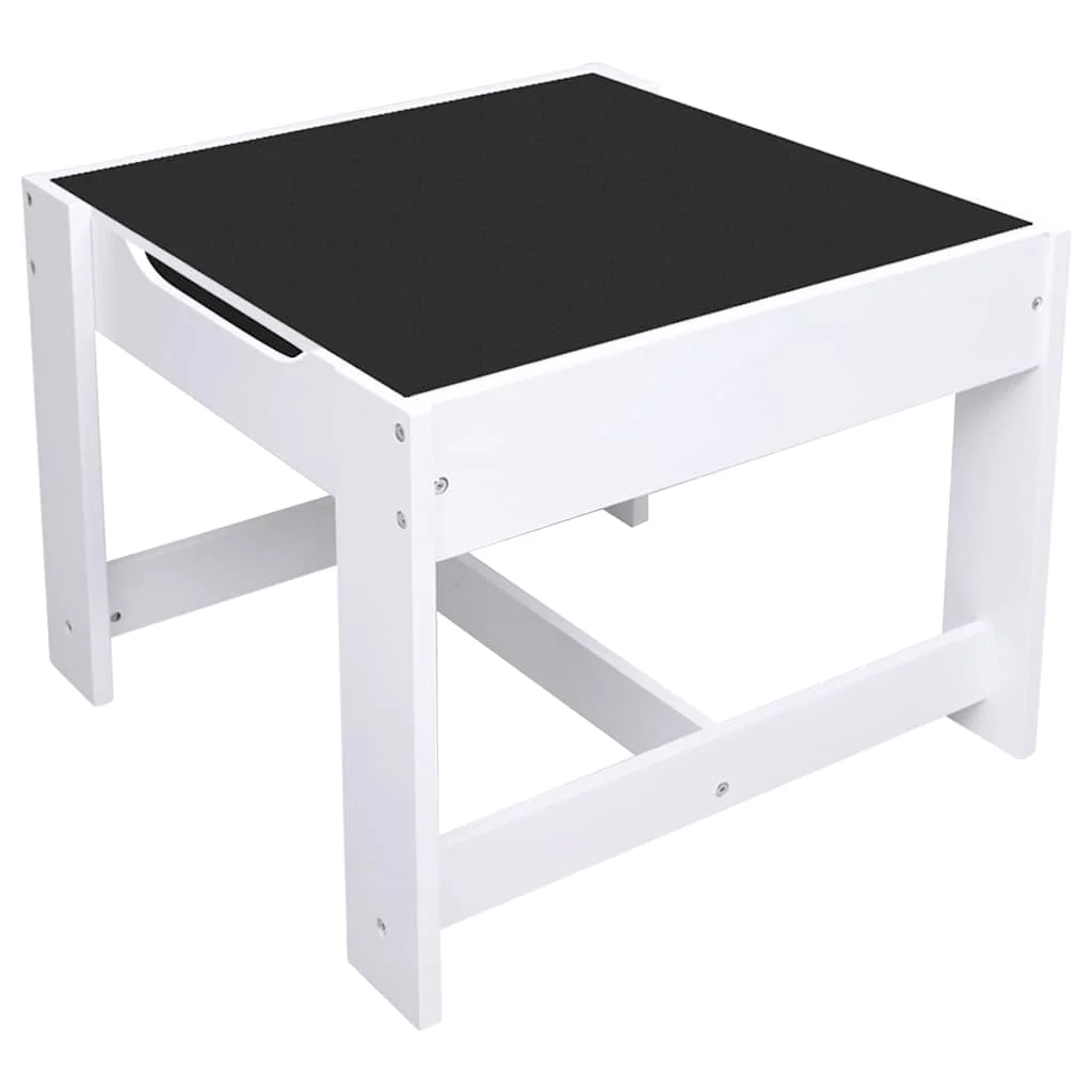 børnebord med 2 stole MDF hvid - Image 7