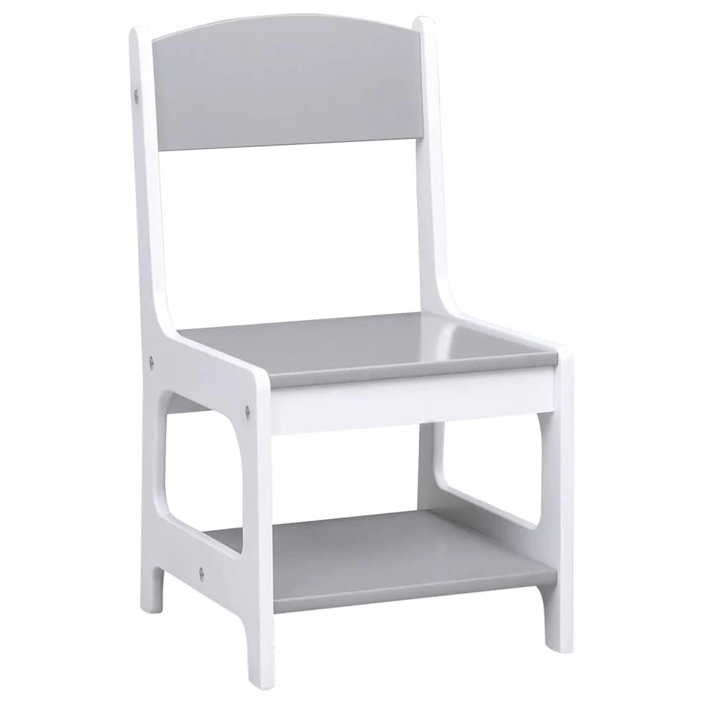 børnebord med 2 stole MDF hvid - Image 9