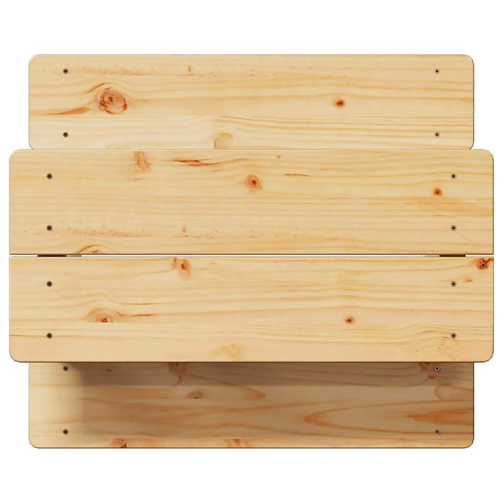 børnebord med bænke IRUN 90x79,5x50 cm massivt træ hvid - Image 6