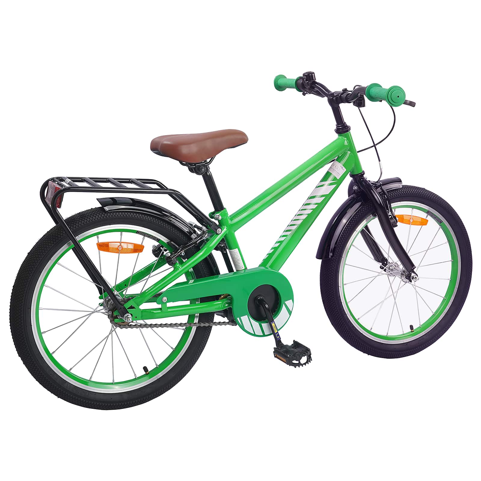 Børnecykel 18 tommer til 5-7 år gammel Grøn - Image 3