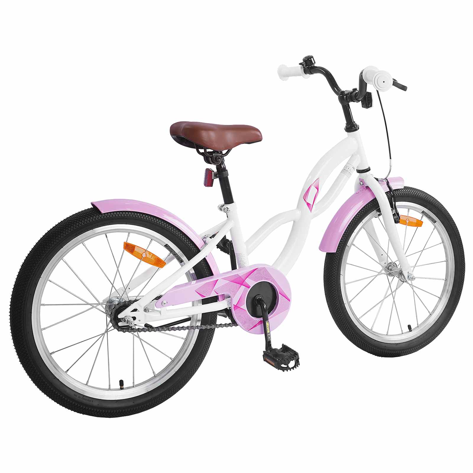 Børnecykel 18 tommer til 5-7 år gammel Hvid - Image 3