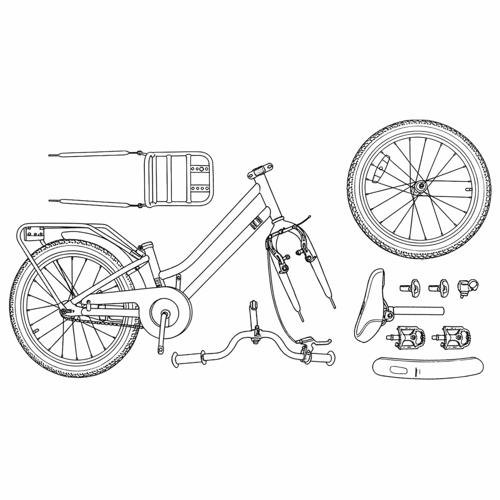 Børnecykel 18 tommer til 5-7 år gammel Hvid - Image 8