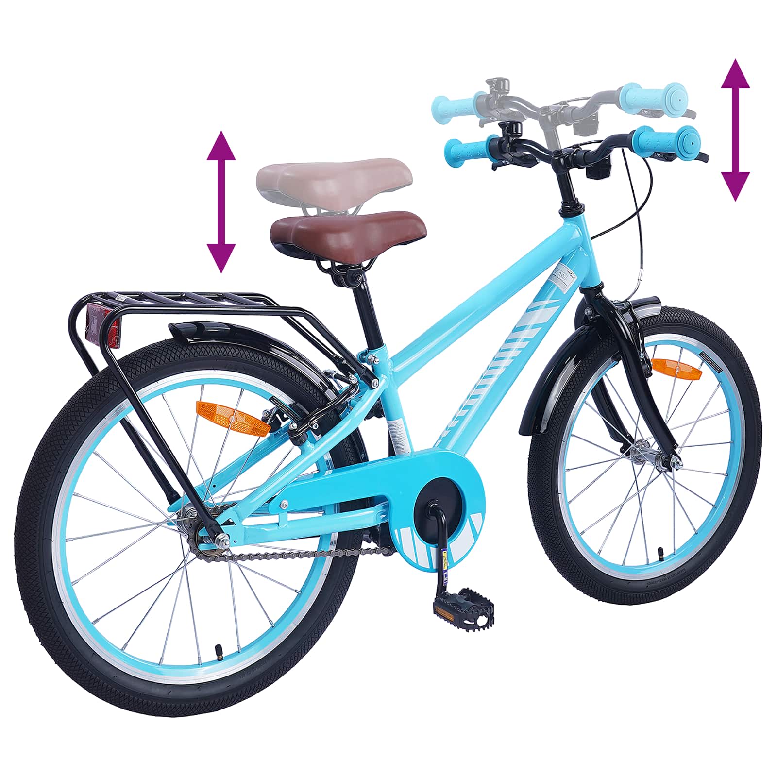 Børnecykel 18 tommer til 5-7 år gammel Lys blå - Image 7