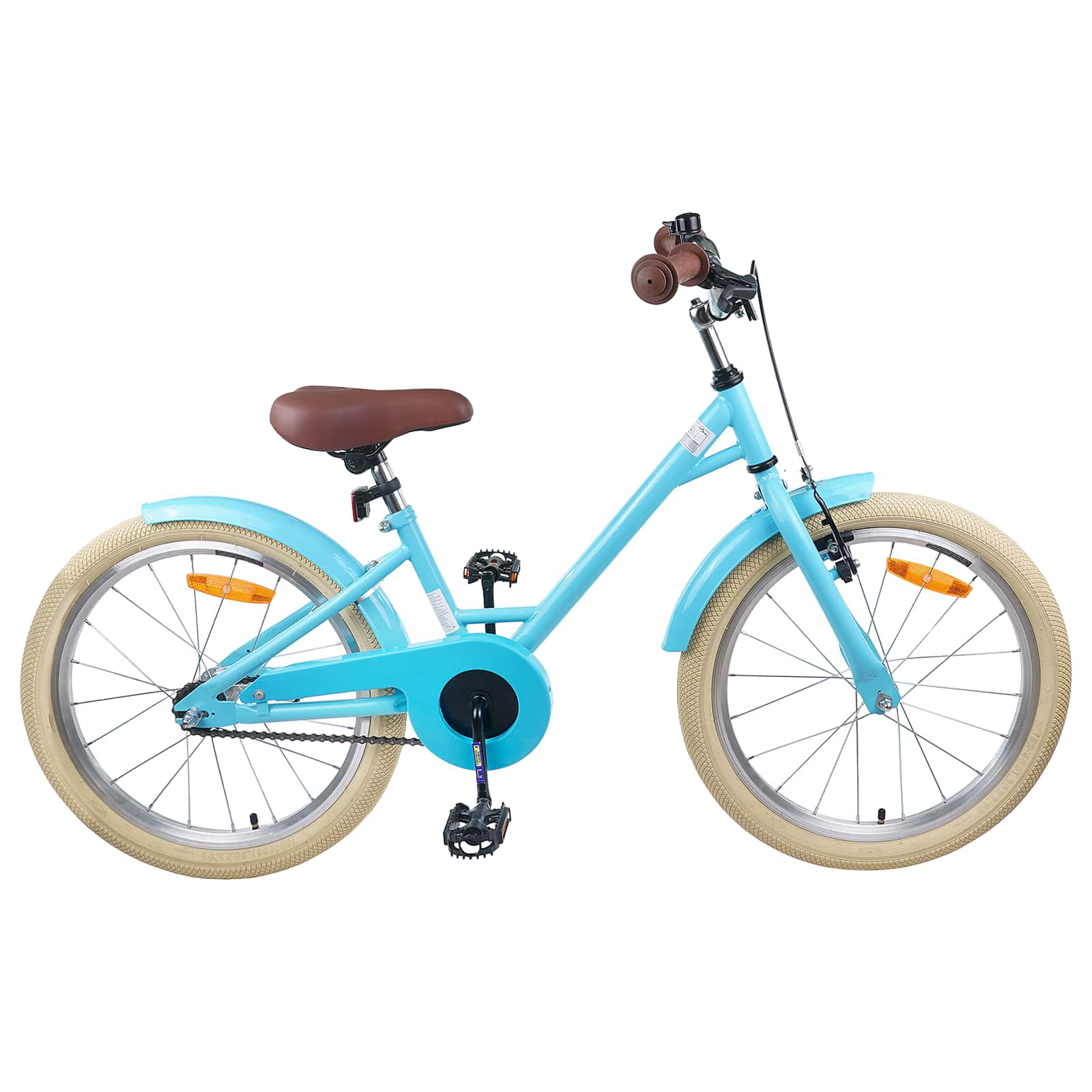 Børnecykel 18 tommer til 5-7 år gammel Lys blå