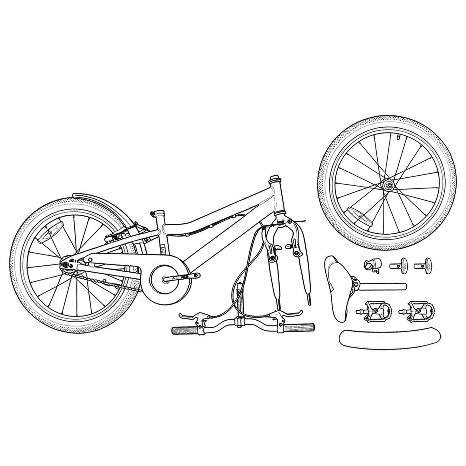 Børnecykel 18 tommer til 5-7 år gammel Lys blå - Image 8