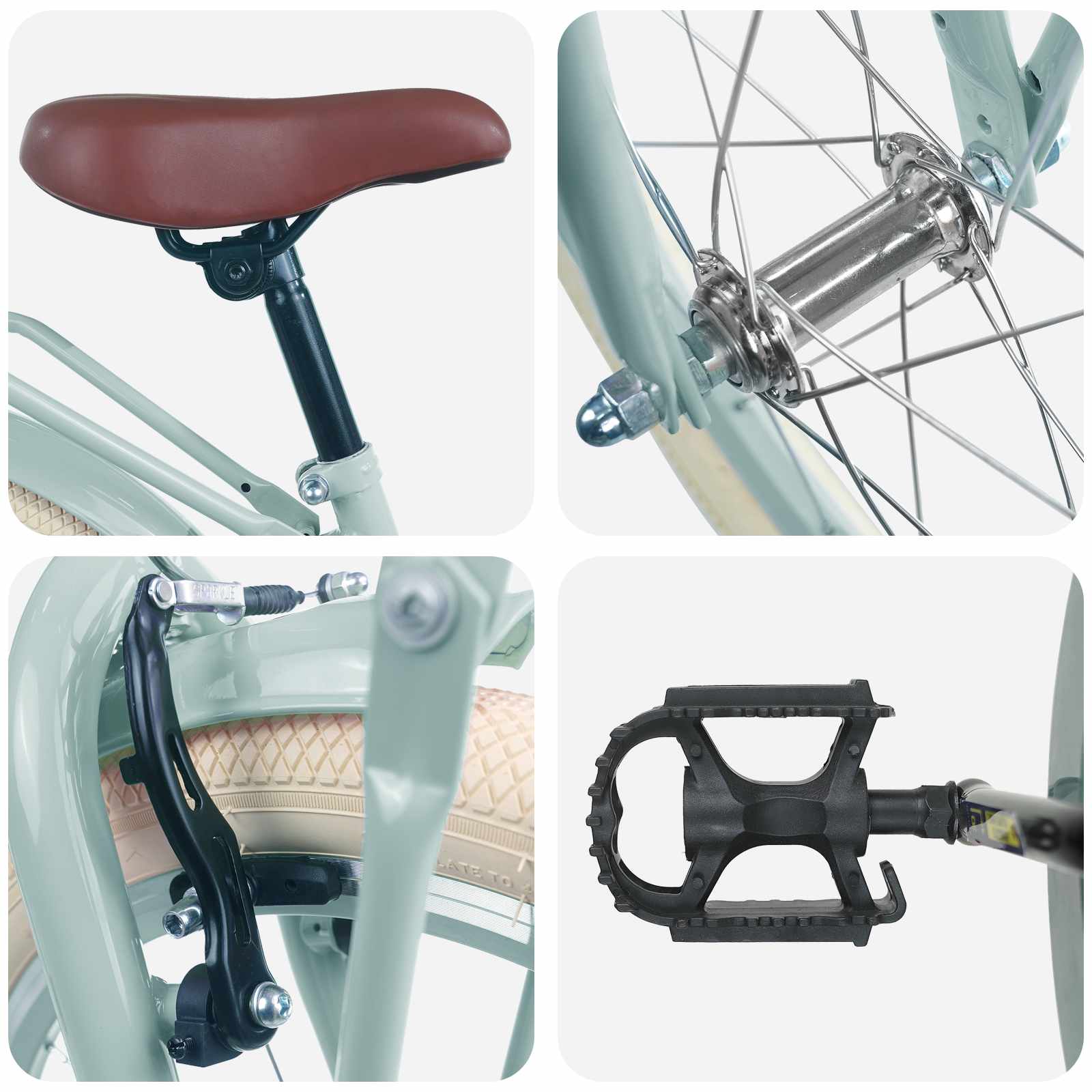 Børnecykel 18 tommer til 5-7 år gammel Lys grøn - Image 4