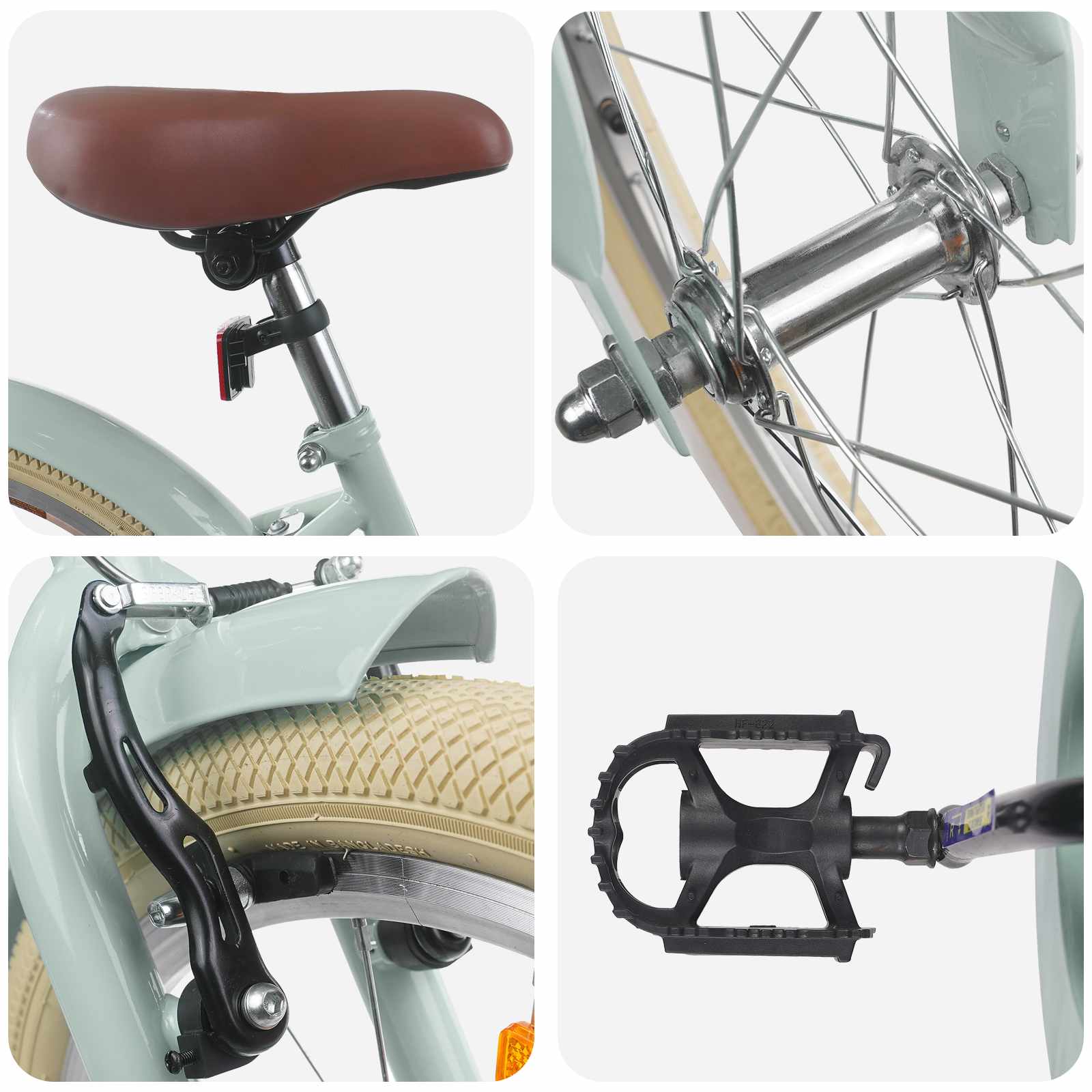 Børnecykel 18 tommer til 5-7 år gammel Lys grøn - Image 4