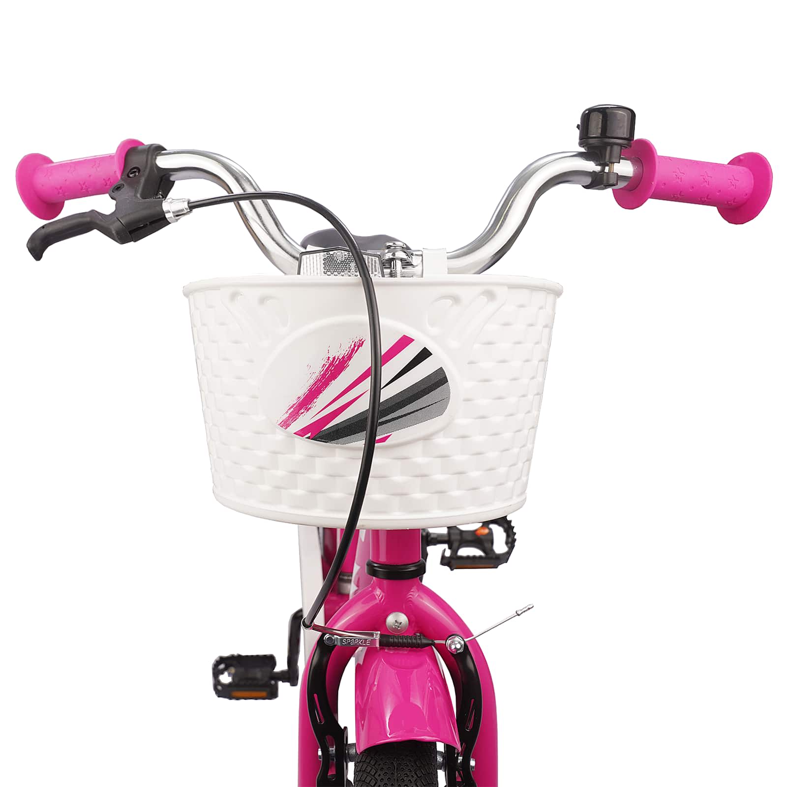 Børnecykel 18 tommer til 5-7 år gammel Mørk pink - Image 5
