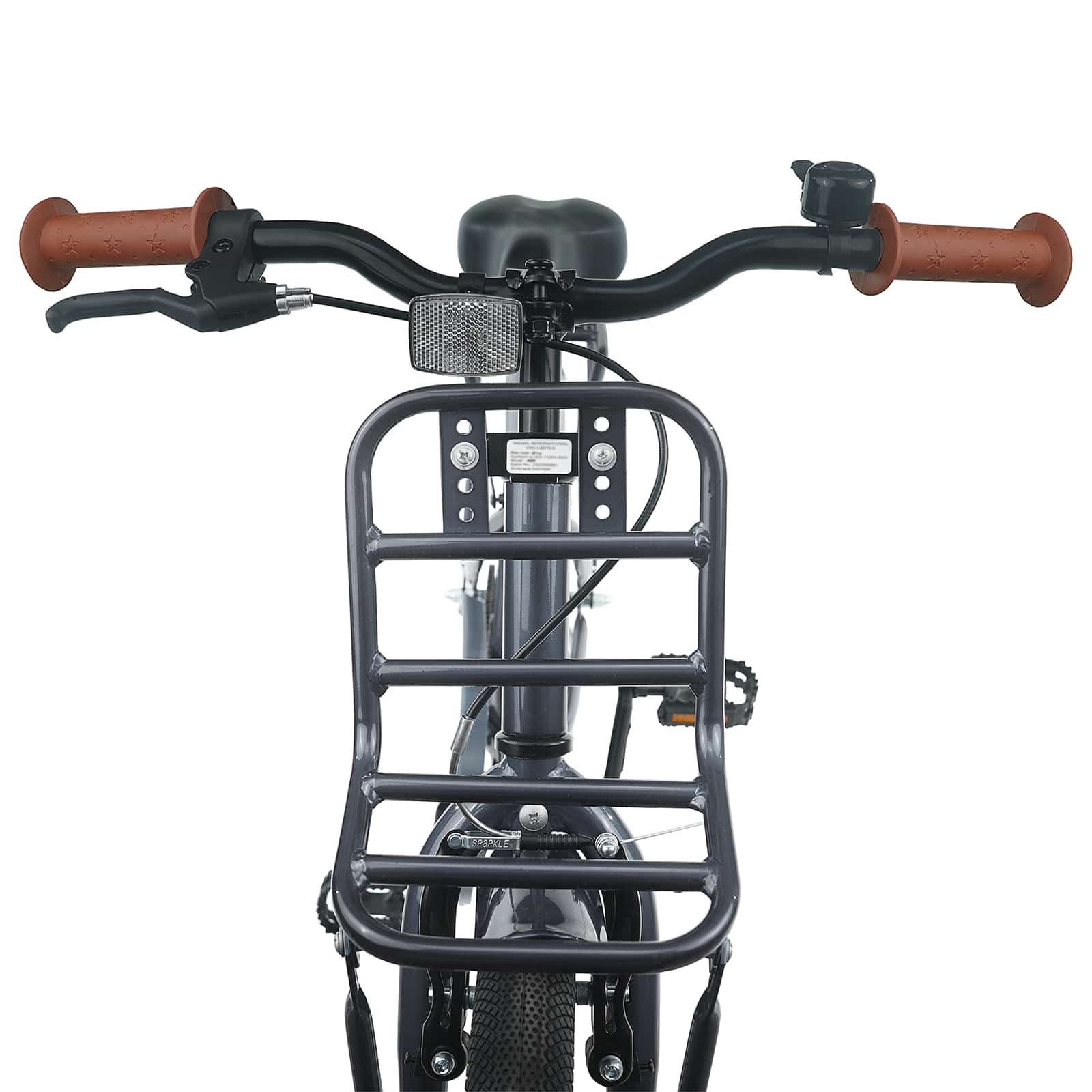 Børnecykel 18 tommer til 5-7 år gammel Mørkegrå - Image 5