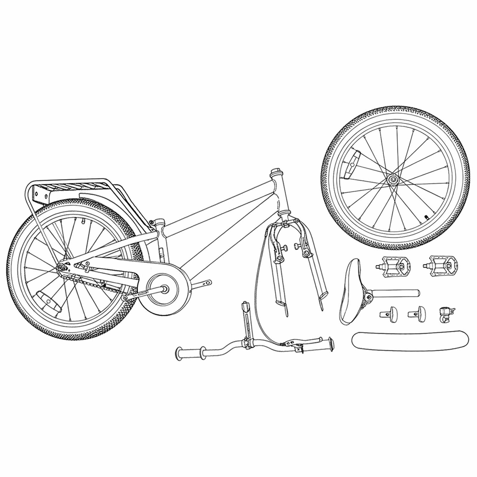 Børnecykel 18 tommer til 5-7 år gammel Rød - Image 8