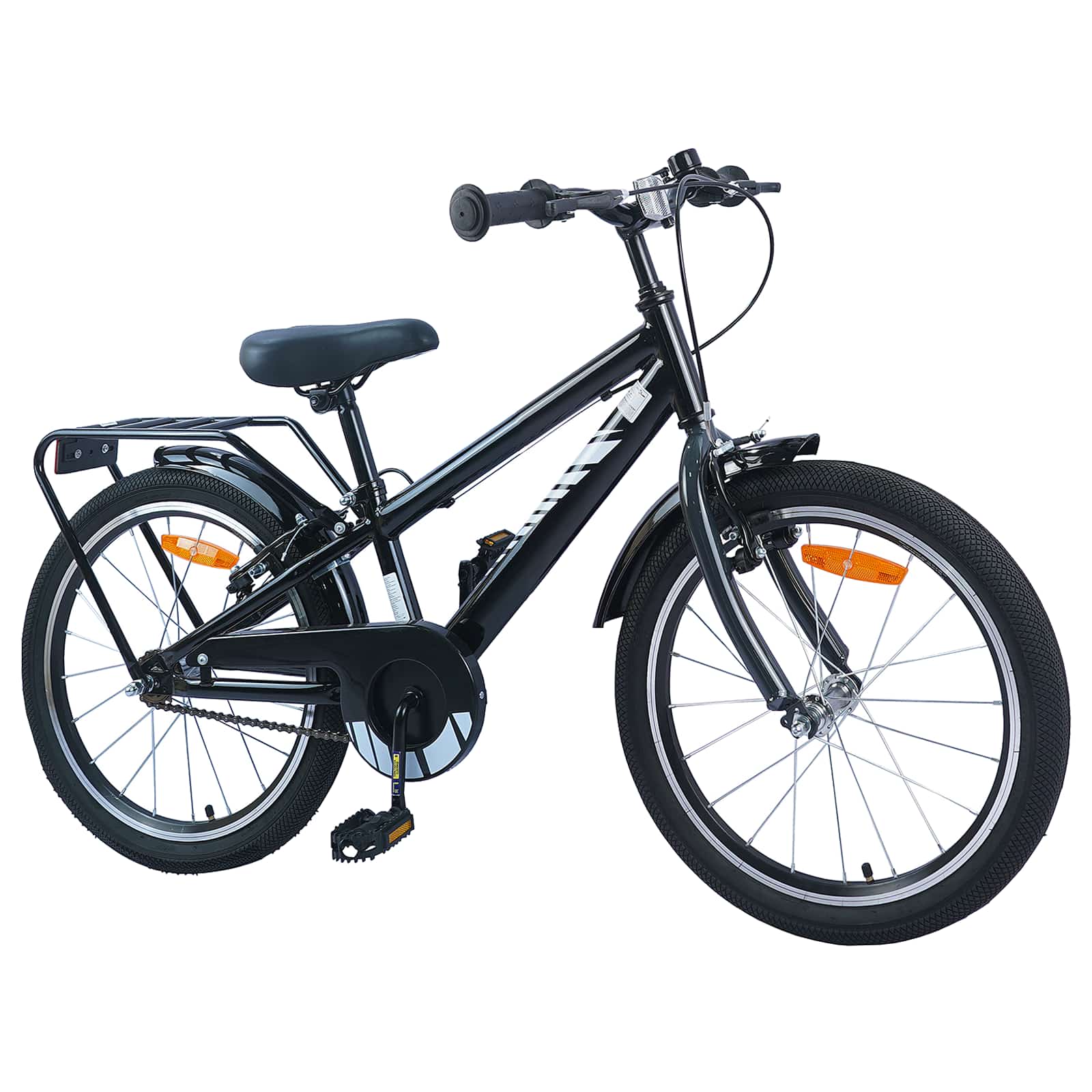 Børnecykel 18 tommer til 5-7 år gammel Sort - Image 2
