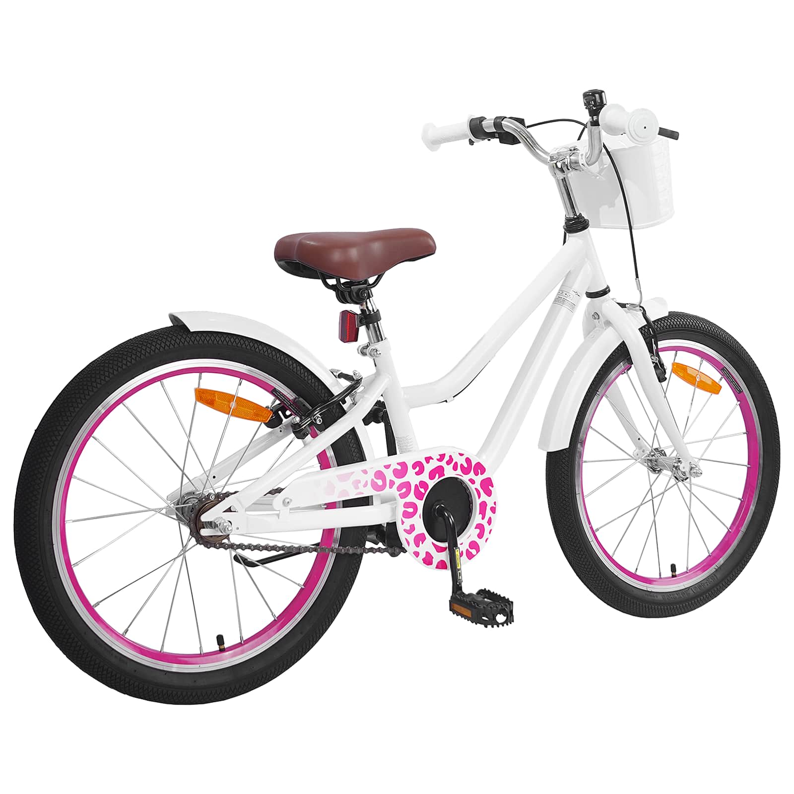 Børnecykel Med Trænehjul 18 tommer til 5-7 år gammel Hvid - Image 3