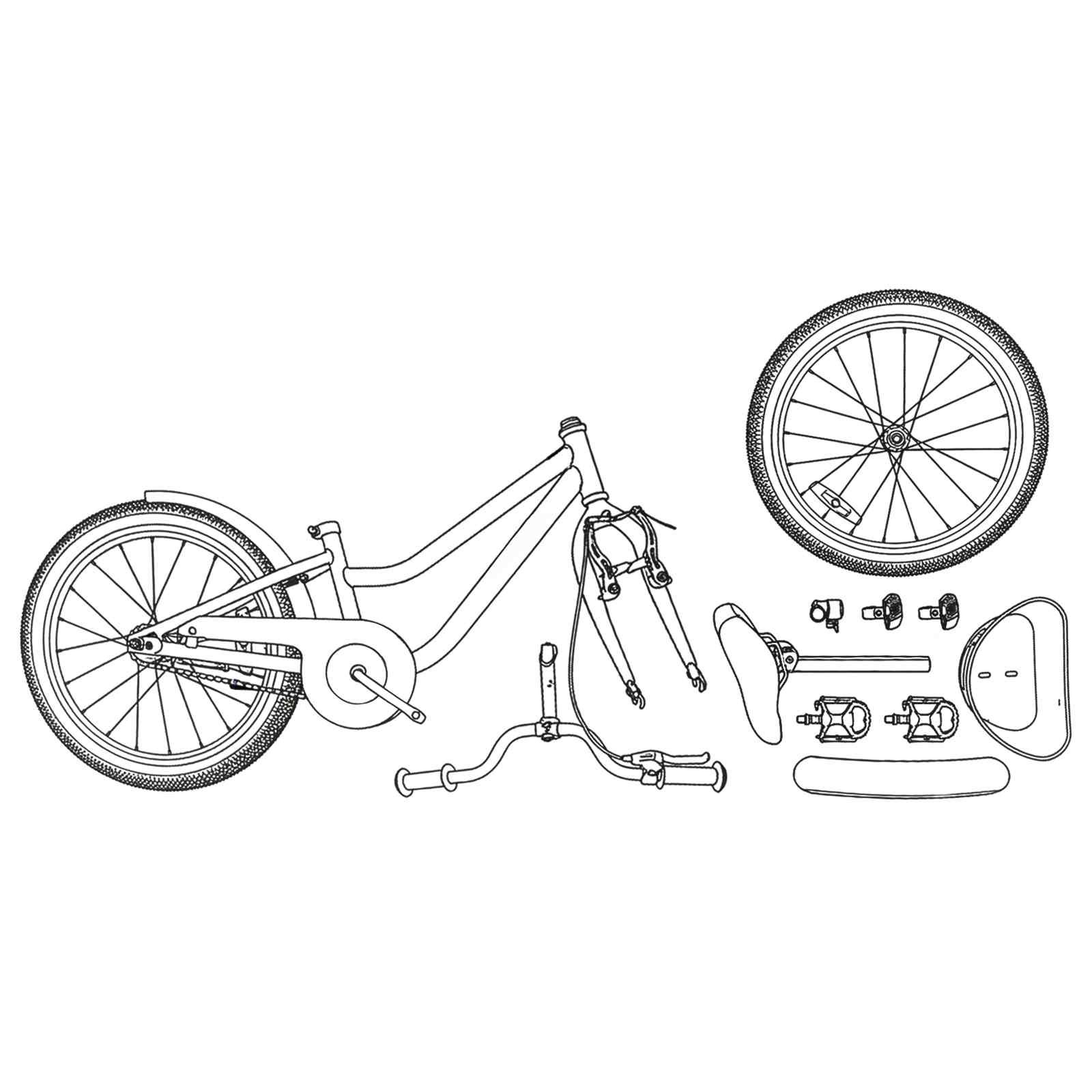 Børnecykel Med Trænehjul 18 tommer til 5-7 år gammel Hvid - Image 8