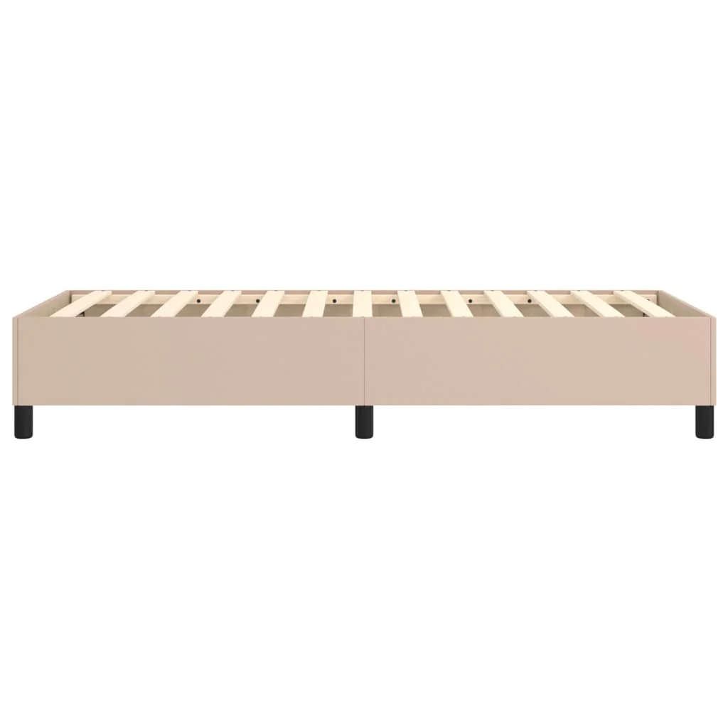 Boxspring sengeramme 100x200 cm kunstlæder cappuccinofarvet - Image 6